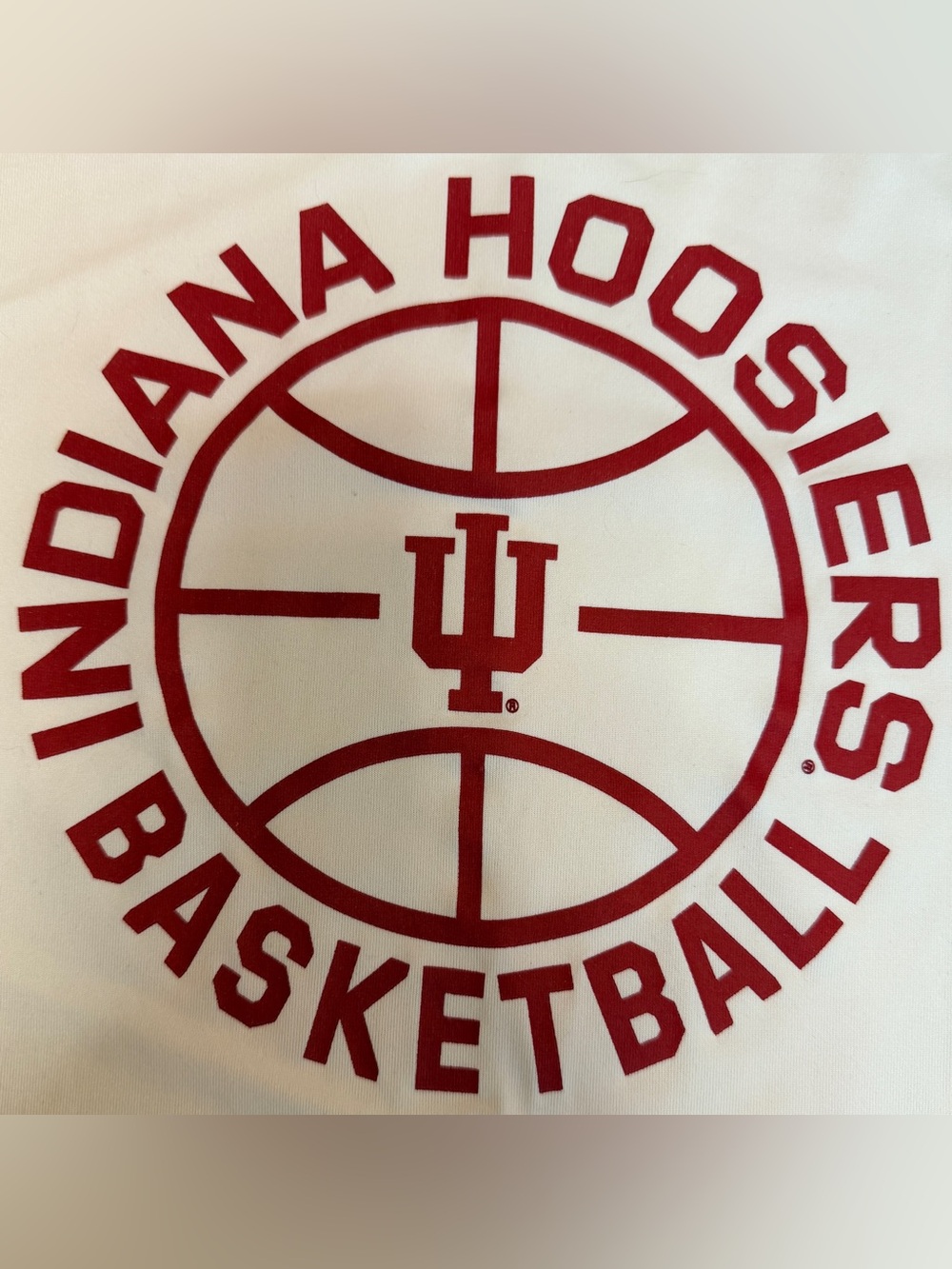 Adidas Hoosier Long Sleeve Shirt Mens 2XL White Red Indiana Basketball Pullover